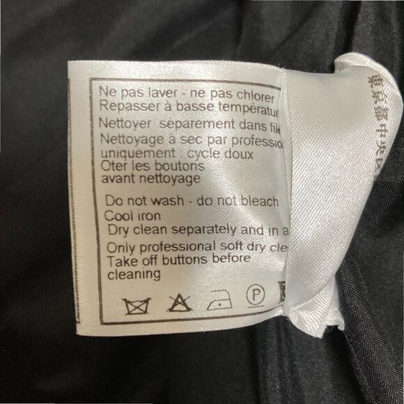 Chanel 07A Jersey Skirt P31286 Size 38 Black Ladies Used  